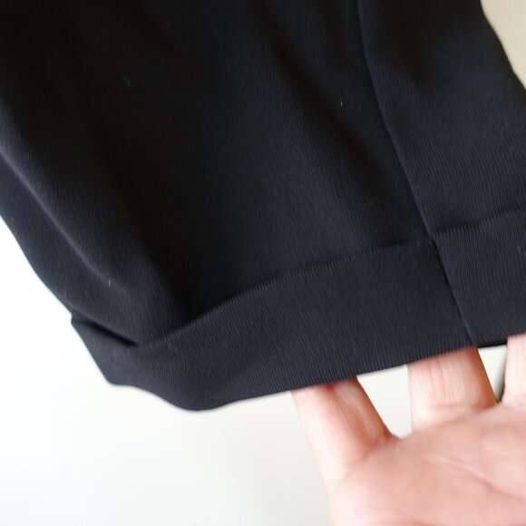 J.Crew 03341 black mid rise elastic waist drawstring drapey pants pockets 00 XXS - Picture 7 of 13